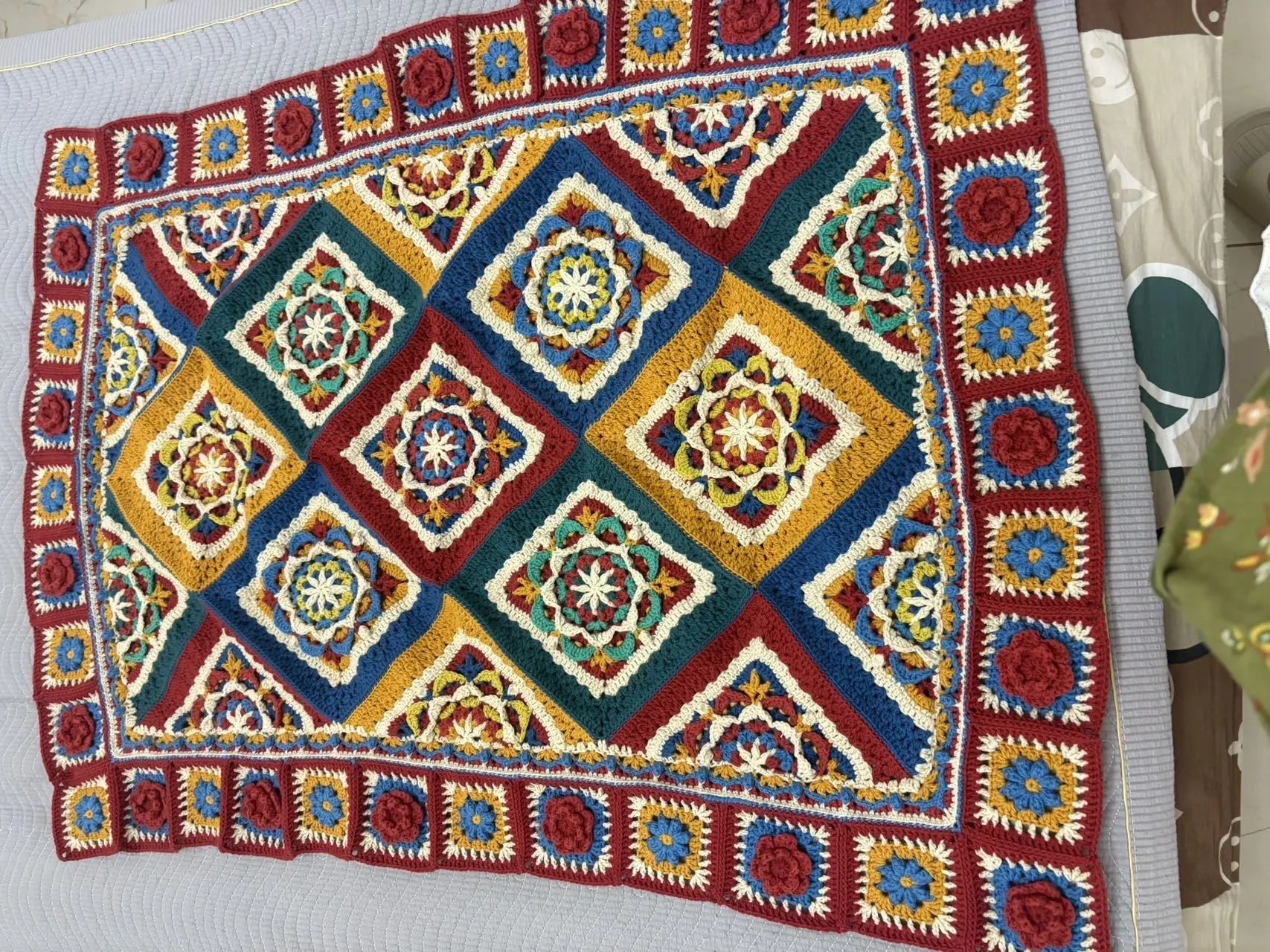 波斯花卉毯子, a crochet project shared by 快乐值千金女士！