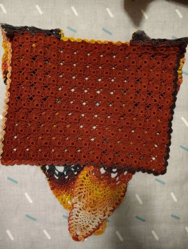 披肩终于好了, a crochet project shared by 媛（缘手作&旅游）