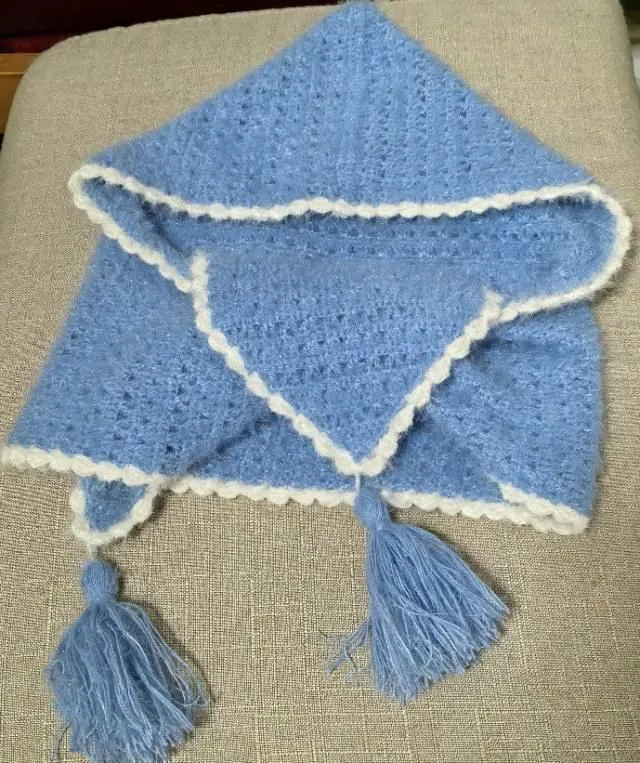 连帽围巾没有钩小耳朵, a crochet project shared by Liang