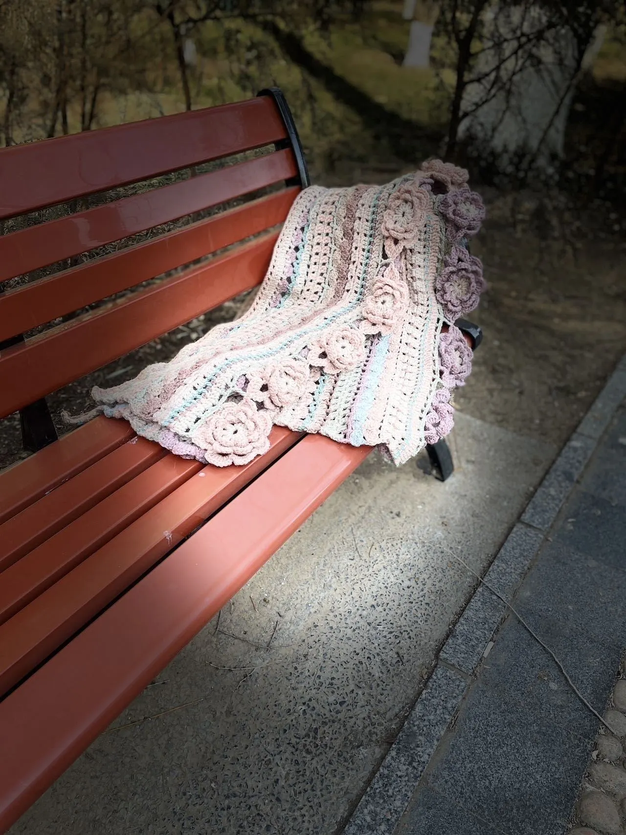 锦霞披肩, a crochet project shared by 指间经纬