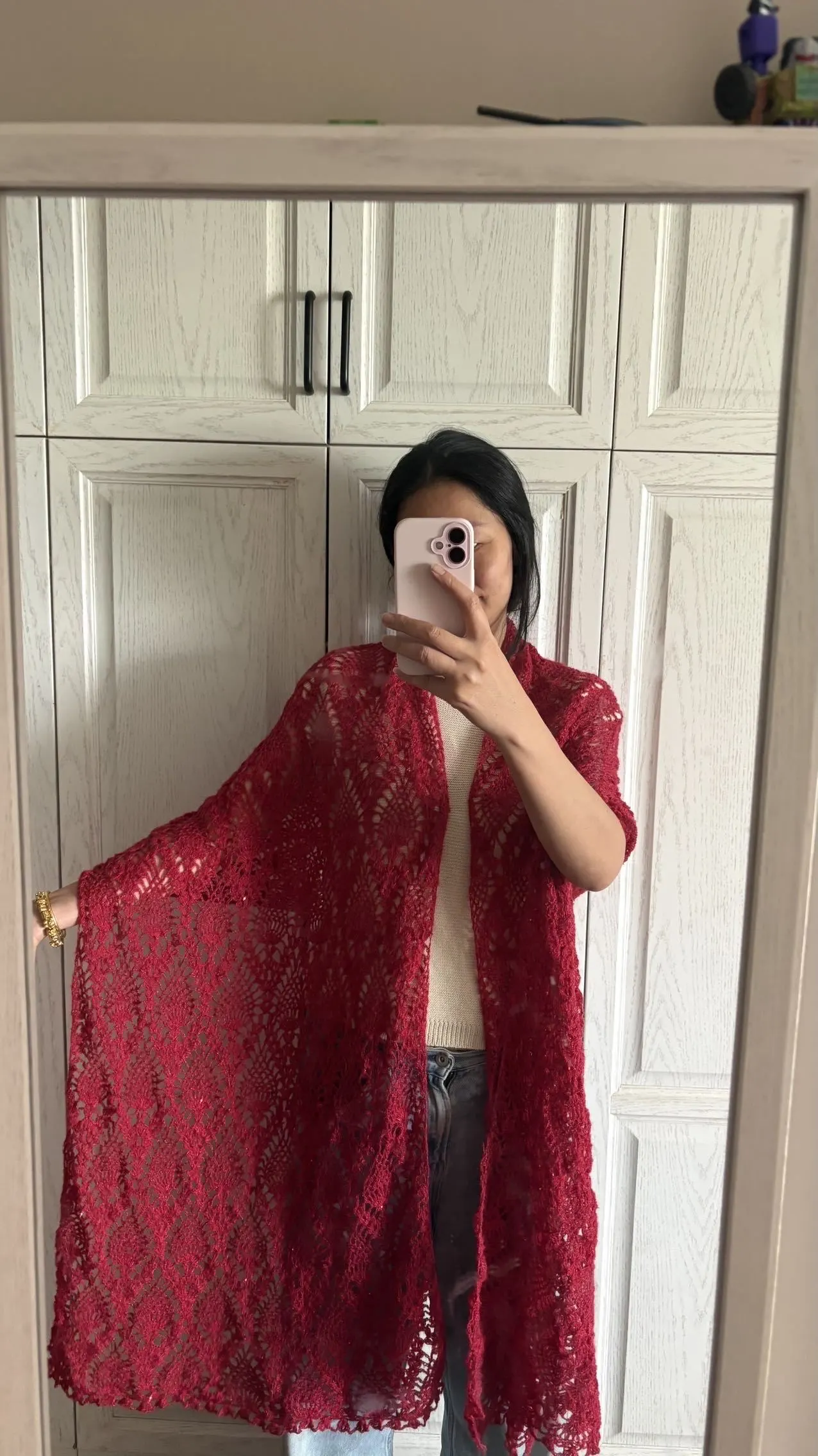 菠萝花披肩, a crochet project shared by 吴娟
