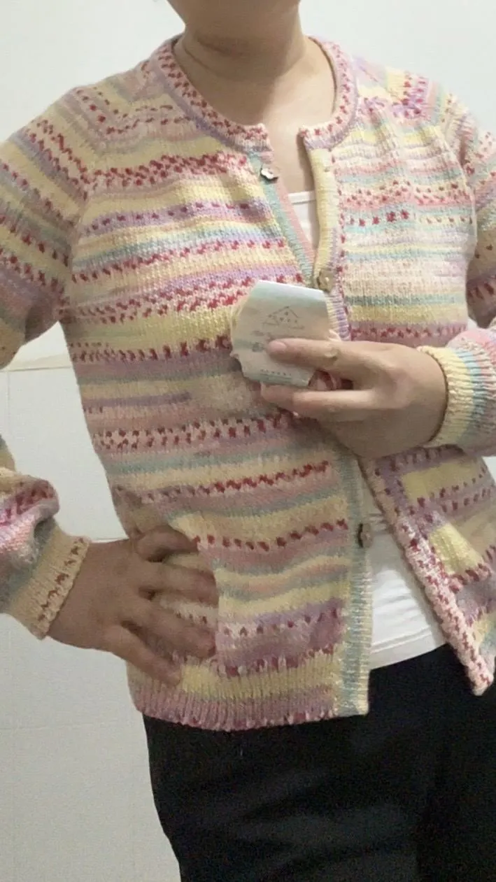 拾光条纹开衫, a crochet project shared by 罂粟花
