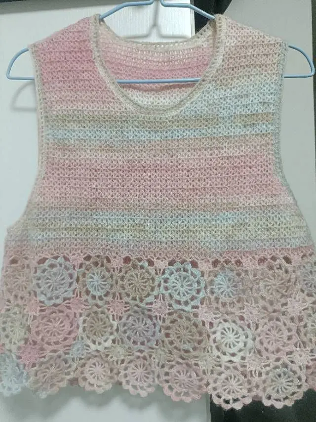 暮烟背心, a crochet project shared by 草莓味的十三姨