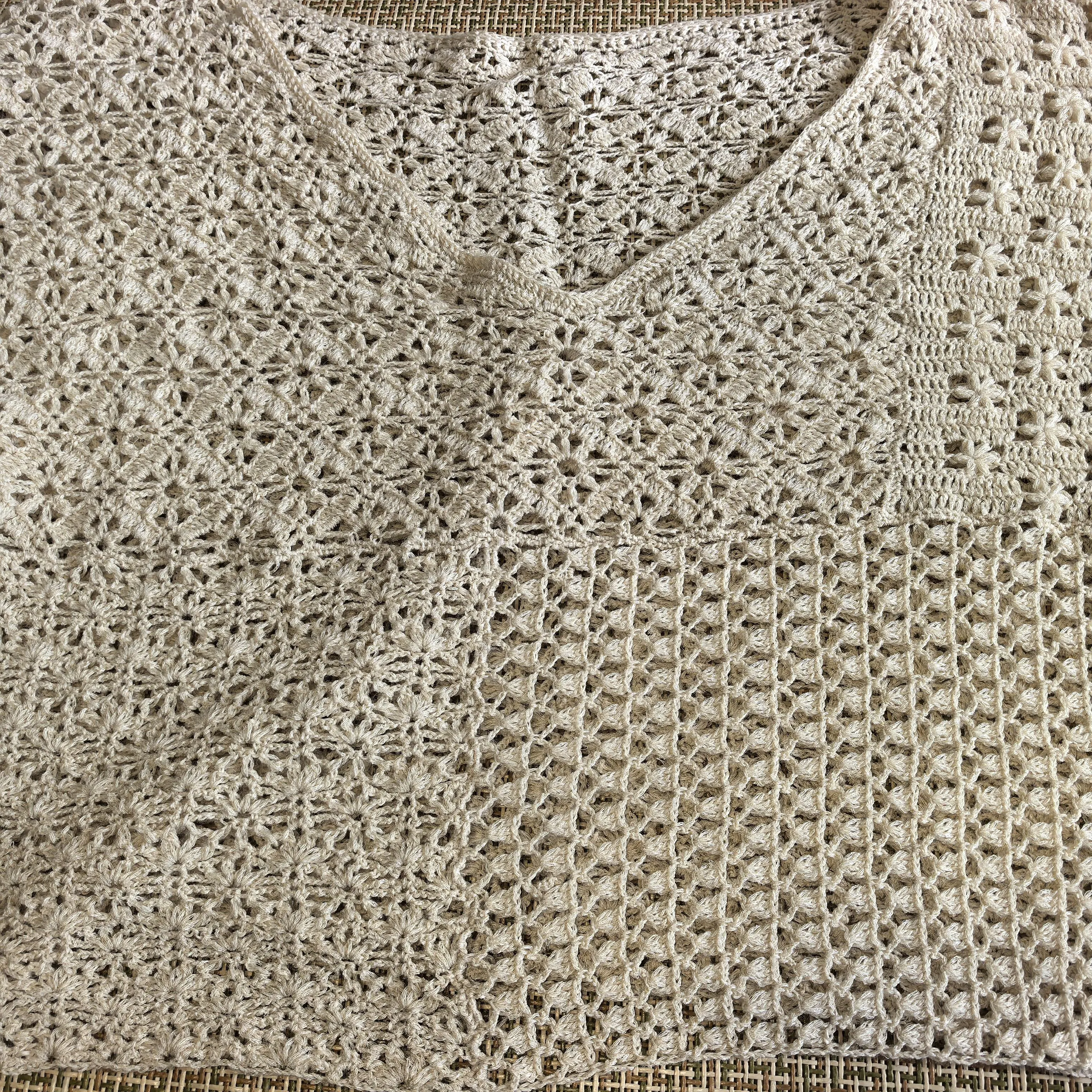 纷繁，确实繁琐。改成短袖罩衫，更轻薄, a crochet project shared by alison