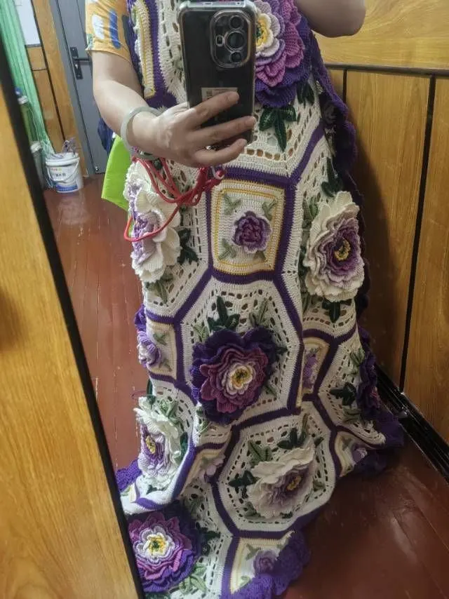 牡丹毯, a crochet project shared by 健康就好