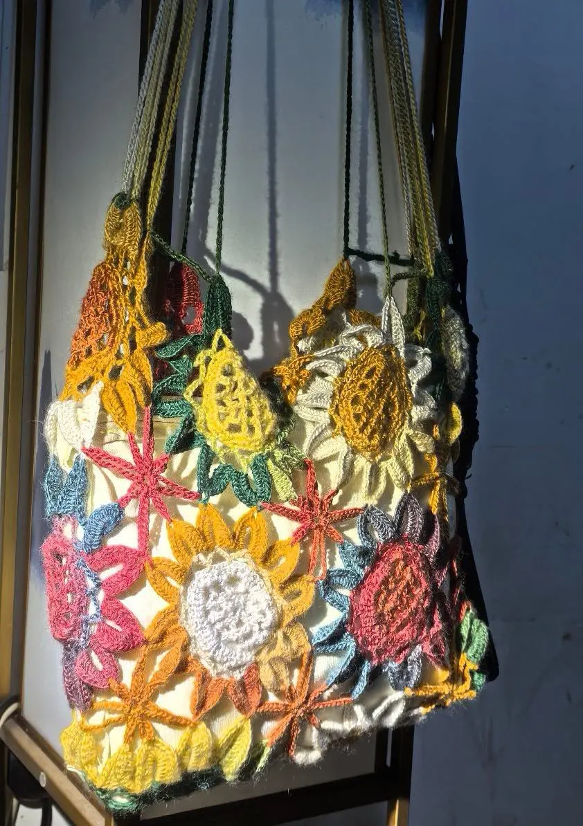 向日葵花包包, a crochet project shared by 可可