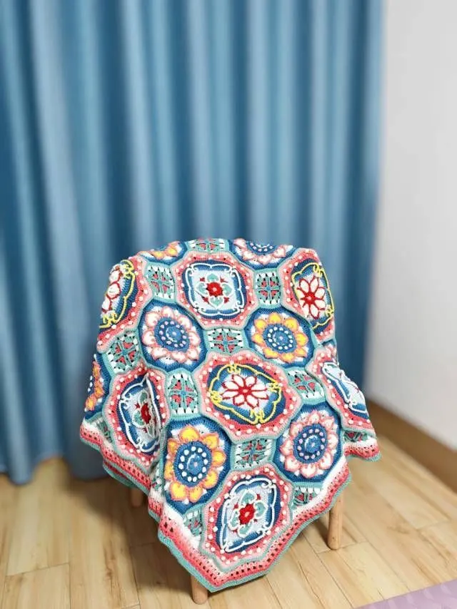 如意莲花毯, a crochet project shared by dong