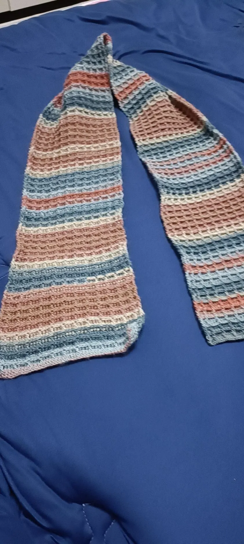 华夫格图案，好看的围巾！, a crochet project shared by 时光不语