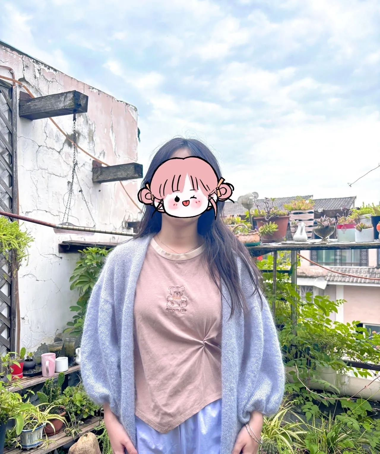 给女儿织的，毛衣不够做成九分袖了, photo 1