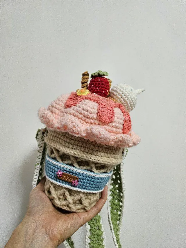 可可爱爱冰淇淋包, a crochet project shared by 毛豆米