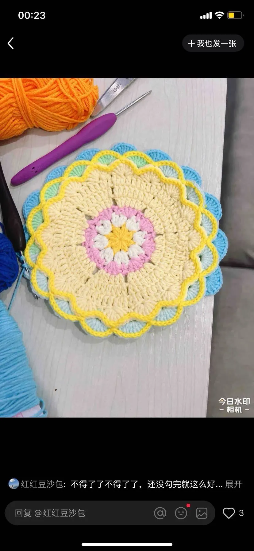 莲花坐垫, a crochet project shared by anna