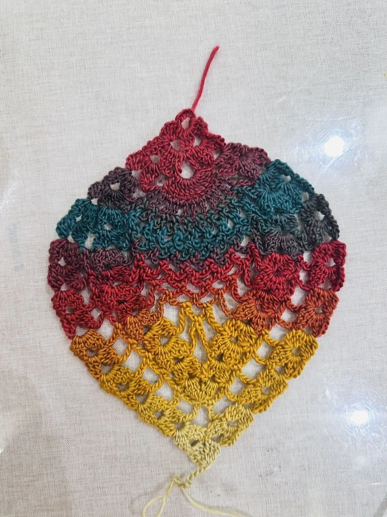 第一朵花完工, a crochet project shared by 小千同学🍭