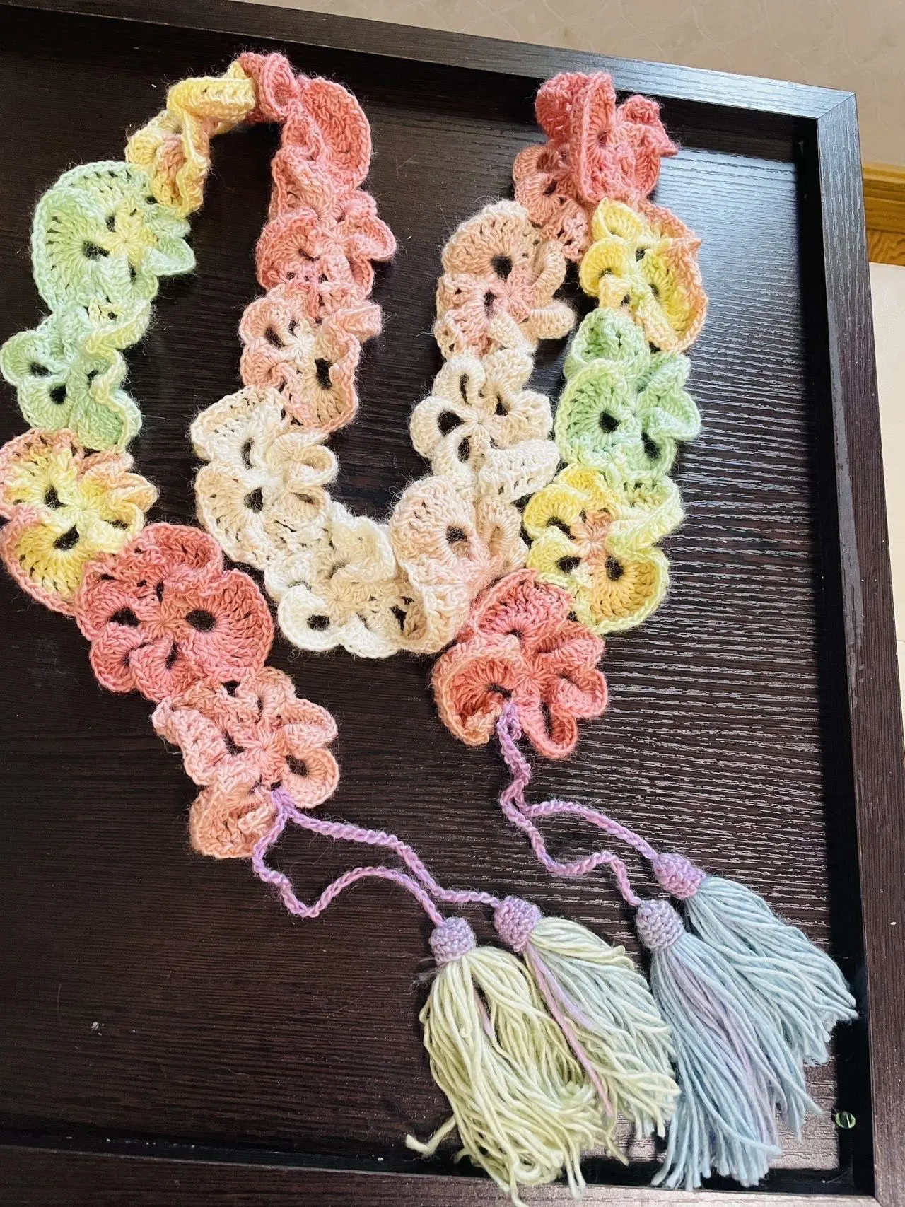 给闺蜜安排的春日小围巾, a crochet project shared by 宝宝，抱抱