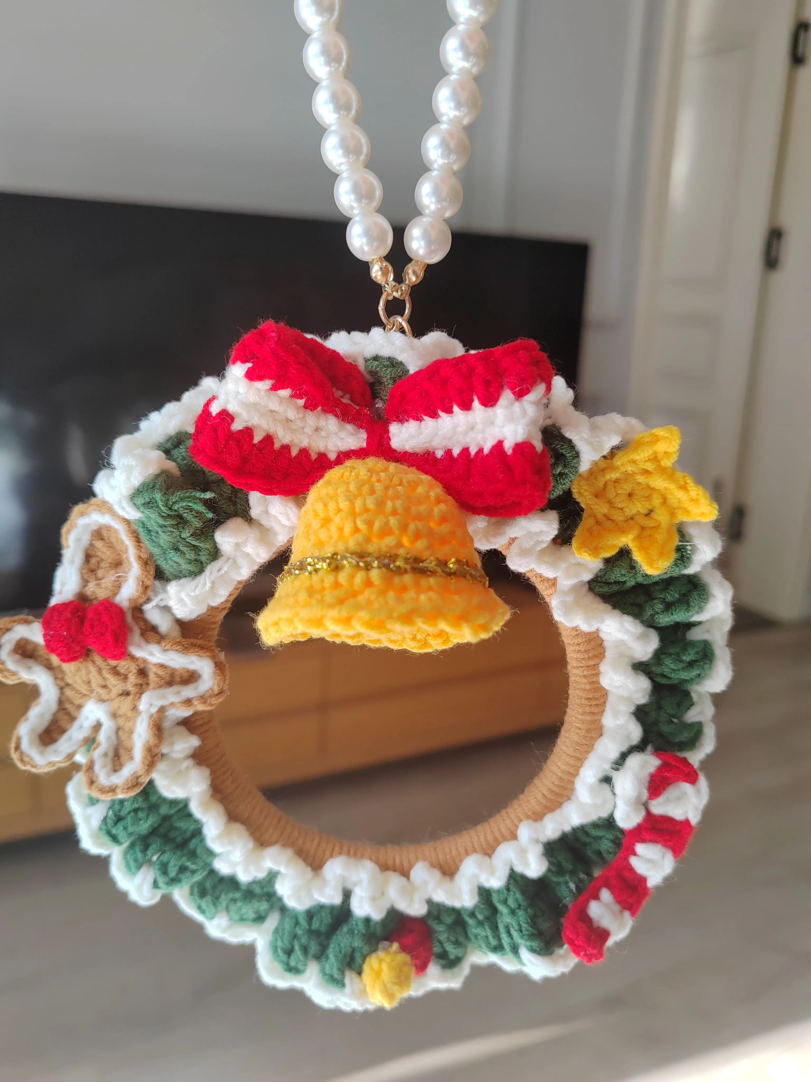 圣诞花环, a crochet project shared by 退休工人的手工活